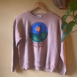 Handmade Hand Painted Grateful Dead Sweatshirt kids sz 10-12